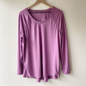 jockey purple long sleeve athletic top size 1x
